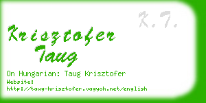 krisztofer taug business card